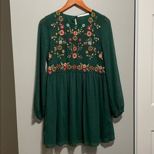 Zara floral babydoll dress